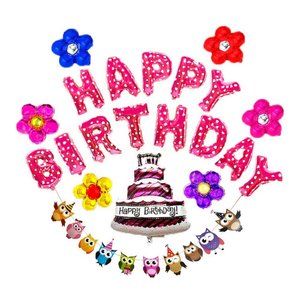 Happy Birthday Balloons & banner party decorations